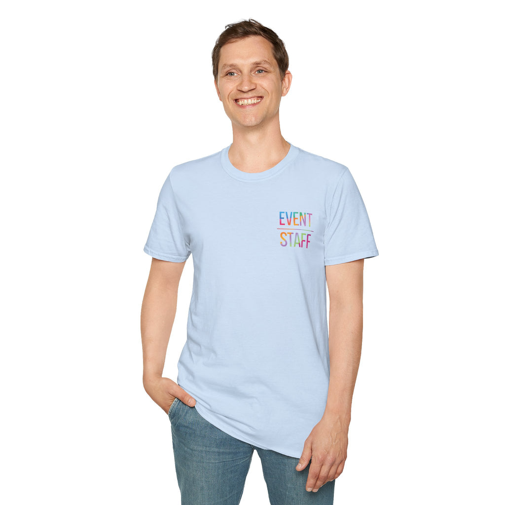 Event Staff T-Shirt — Colourful Event Crew Tee