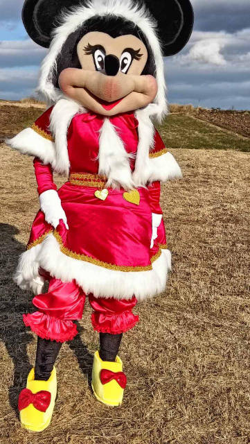 Xmas Minnie Mouse Lookalike Mascot Costume - Premium Quality - UK seller