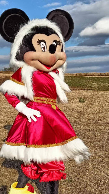 Xmas Minnie Mouse Lookalike Mascot Costume - Premium Quality - UK seller