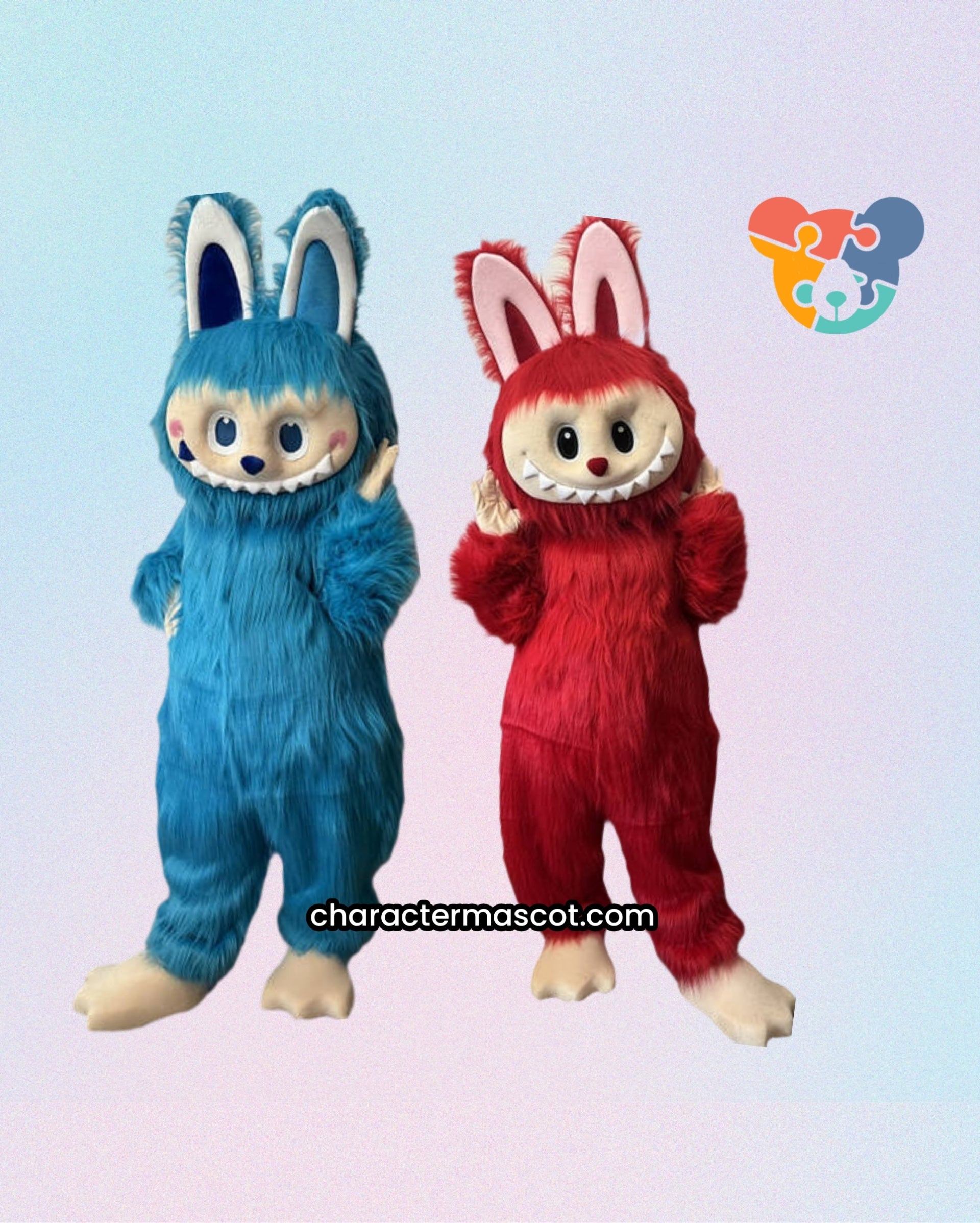 Labubu (Blue / Red) Lookalike Mascot Costume - Premium Quality - UK seller