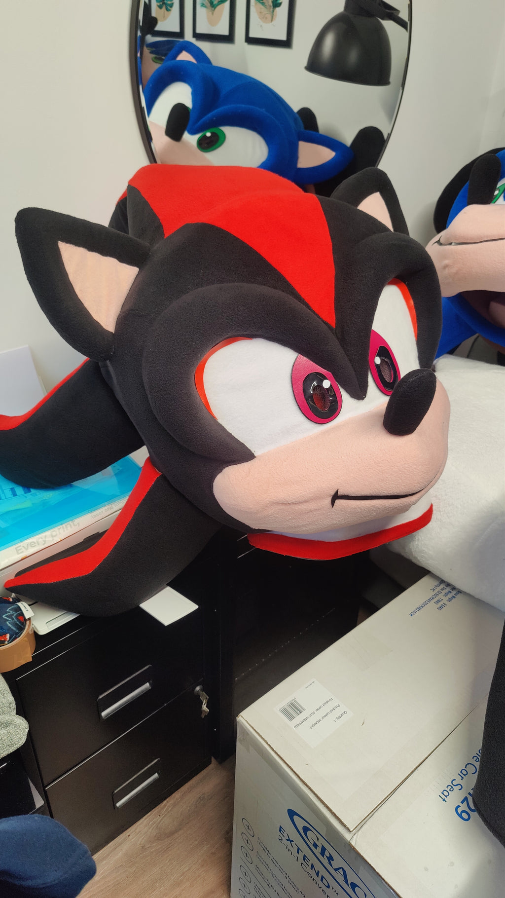 Shadow (Sonic The Hedgehog) Lookalike Mascot Costume - Premium Quality - UK seller