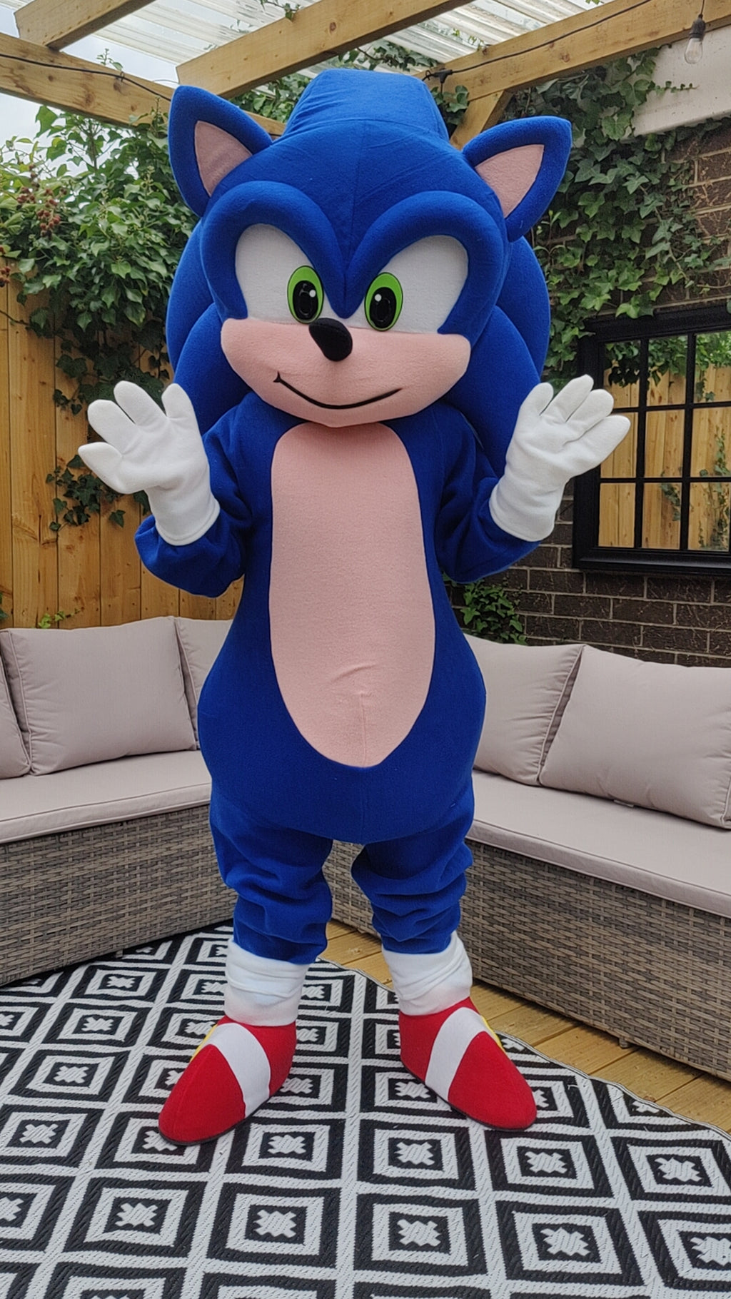 Sonic The Hedgehog Lookalike Mascot Costume - Premium Quality - UK seller
