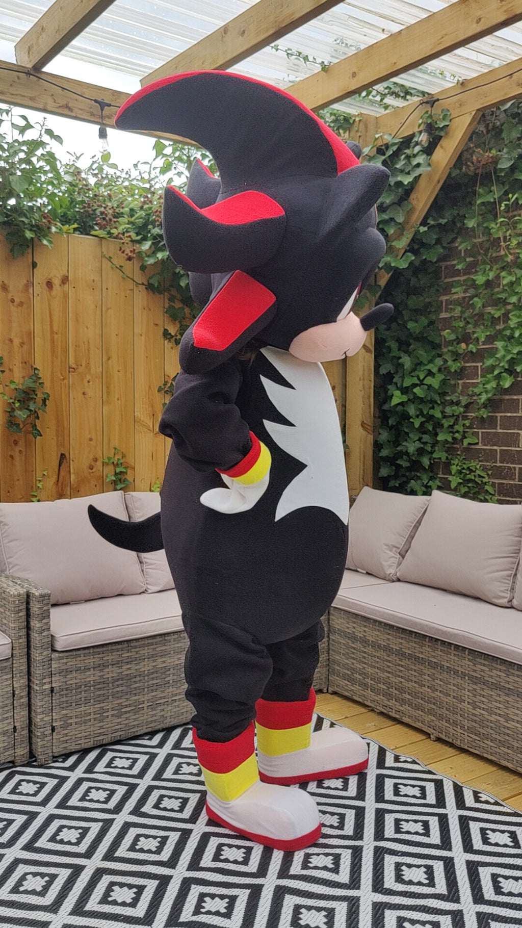 Shadow (Sonic The Hedgehog) Lookalike Mascot Costume - Premium Quality - UK seller