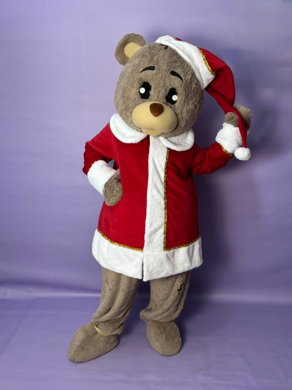 Xmas Teddy Bear Lookalike Mascot Costume - Premium Quality - UK seller