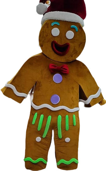 Gingerbread Man Lookalike Mascot Costume - Premium Quality - UK Seller
